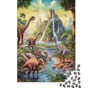 Dinosaur Forest 1000 Piece Jigsaw Puzzle Paper Adult Suitable Ancient Ecology Jigsaw Puzzle for Adults Relaxation Home Decor 70x50cm/1000pcs