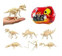 Dinosaur Fossil Dig, Dinosaur Fossil Kit, Educational Animal Digging Discovery Kit, Kids Archaeology Play Activity, Home School Daycare Travel Party Science Toy for Boys Girls Use 7.5x12x9cm