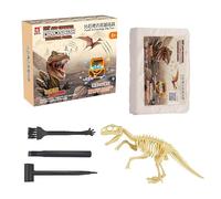 Dinosaur Fossil Dig Kit for Kids, Science Excavation Kits with Dig Block, Tools & Skeleton Model | STEM Archaeology Science Experiments Educational Toy for Boys & Girls Outdoor Indoor Discovery
