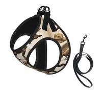Dinosaur Fossils02 Print Dog Harness Adjustable Walk Puppy Harnesses Leash Clips Pet Harnesses Training Pet Vest