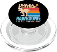 Dinosaur Fragile X is Awesome Fragile X Syndrome Awareness PopSockets PopGrip for MagSafe