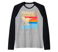 Dinosaur Fragile X is Awesome Fragile X Syndrome Awareness Raglan Baseball Tee