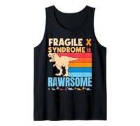 Dinosaur Fragile X is Awesome Fragile X Syndrome Awareness Tank Top
