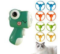 Dinosaur Frisbee Gun - The Ultimate Cat Interactive Toy (Green)