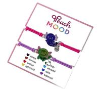 Dinosaur Frog Turtle Dragon Color Changing Mood Bracelet Set for Women Emotion Feeling Temperature Sensing Wrap Bracelet with Card Friendship Jewelry, 6.3-9.5 inches, enamel, agate