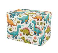 Dinosaur Fun Green Pet Kennel Cover with Mesh Windows Wind-Resistant Kennel Cover for Dogs Small