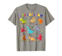 Dinosaur Funny Toddler Kids Bible Verse T-Shirt