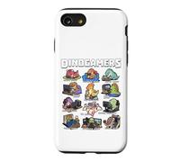 Dinosaur Gamer Dino Gaming Arcade Controller Crew Case for iPhone SE (2020) / 7/8