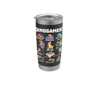 Dinosaur Gamer Dino Gaming Arcade Controller Crew Stainless Steel Insulated Tumbler