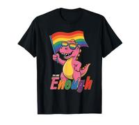 Dinosaur Gay Are Enough Rainbow Flag LGBTQ Men Women T-Shirt