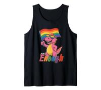 Dinosaur Gay Are Enough Rainbow Flag LGBTQ Men Women Tank Top