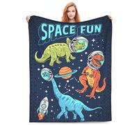 Dinosaur Gifts Toys for Boys Girls Dinosaurs in Space Pattern Dino Blanket Presents for Kids Age 1 2 3 4 5 6 7 8 9 10 Year Old Child Teen Soft Throw 80"x60" Sofa Couch Living Room Bed Camping Travel