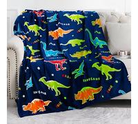 Dinosaur Gifts Toys for Boys Girls - Glow in The Dark Dino Blanket Best Christmas Birthday Valentine's Day Easter Presents for Kids Age 1 2 3 4 5 6 7 8 9 10 Year Old Child Teen Soft Throw 50"x60"