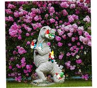 Dinosaur Gnome Statues, 25cm Resin Dinosaur Eating Gnomes Figurines, Garden Gnome Sculpture, Funny Dinosaur Gnomes for Yard Lawn Garden Decorations