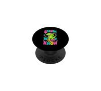 Dinosaur Graduate Show Knowledge Retro PopSockets Adhesive PopGrip