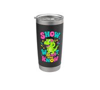 Dinosaur Graduate Show Knowledge Retro Stainless Steel Insulated Tumbler