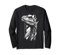 Dinosaur Graphic Archaeology Motif Print Art Long Sleeve T-Shirt