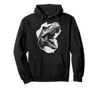 Dinosaur Graphic Archaeology Motif Print Art Pullover Hoodie
