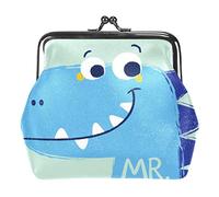 Dinosaur Green Women’s PU Leather Coin Wallets Girls Mini Buckle Coin Purse Pouch