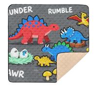 Dinosaur Group "Thunder Rumble Rawr" Design Soft Thick Baby Play Mat for Indoor Outdoor Comfortable Baby Kick Crawling Mat for Baby Toddler Infant, 50'' x 50''