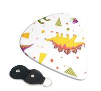 Dinosaur Guitar Picks 6-Pack - Pick Set (0.46mm / 0.71mm / 0.96mm) Suitable For Guitar And Ukulele Playing