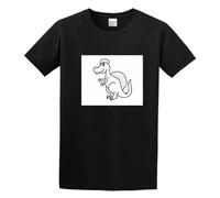 Dinosaur Hand Drawn Drawings Short Sleeve Black Men's T-Shirt Black