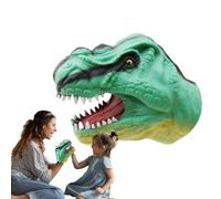 Dinosaur Hand Puppet - 25cm Realistic Cartoon Animal Toy, Soft Rubber Head Prop, Movable Jaw Design, Textured Skin Finish | Pool Beach Bathing Play Party Favor Teaching Story Telling