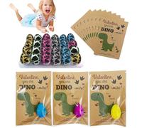 Dinosaur Hatching Cards - Valentine Exchange Pack, Preschool Party Favors | Bulk Growing Egg Surprise Gift Set, Imaginative Paper Greeting Card Set With 210G Weight For Boys Girls Klaslo