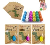 Dinosaur Hatching Eggs - Growing Water Toy Surprise Set, Interactive Educational Science Project, 11.43cm X 7.62cm Cards + 24 Piece Bulk Pack, Expanding Rubber Polymer Core - For Kids Party & School