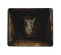 Dinosaur Head Art Gaming Mouse Pad Non-Slip Rubber Base Waterproof Washablee Small Mousepad for Wireless Mouse Computer Desk 11.8"x9.8"