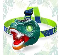 Dinosaur Headlamp for Kids, Outdoor Toy LED Head Lamp, Flashlights Camping Accessories, Halloween Light, Birthday Christmas Gifts Stocking Stuffers (T-Rex)