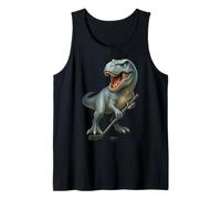 Dinosaur Hockey Stick Puck Goal Goalie T-Rex Player Kids Tank Top