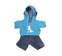 DINOSAUR HOODIE AND JEANS OUTFIT 8" TEDDY BEAR CLOTHES WILL FIT 8" BUILD A BEAR FACTORY BEARS