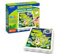 Dinosaur Hospital Game for Kids - 2 Player Surgeon Style Steady Hand Skill Board Game with Tweezers, Spinner & 12 Dinosaur Pieces - Buzzing Family Challenge Game for Children