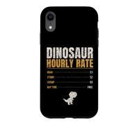 Dinosaur Hourly Rate Funny Kids Roar Stomp Chomp Dino Case for iPhone XR