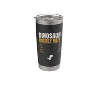 Dinosaur Hourly Rate Funny Kids Roar Stomp Chomp Dino Stainless Steel Insulated Tumbler
