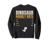 Dinosaur Hourly Rate Funny Kids Roar Stomp Chomp Dino Sweatshirt