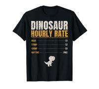 Dinosaur Hourly Rate Funny Kids Roar Stomp Chomp Dino T-Shirt