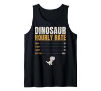 Dinosaur Hourly Rate Funny Kids Roar Stomp Chomp Dino Tank Top