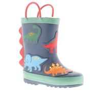 Dinosaur Hunters Billy Boys Boots Navy, Blue, 9