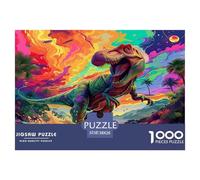 Dinosaur Jigsaw Puzzles 1000 Piece Challenge Game for Adults,Colorful Creatures Impossible Jigsaw Puzzle 1000 Pieces Educational Game Home Decoration 38x26cm/1000pcs