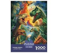 Dinosaur Jigsaw Puzzles Edificios Famosos Adult And Children Beautifully Illustrated Fun Activity for Home Birthday Jumbo Age 12+ for Adults 38x26cm/1000pcs