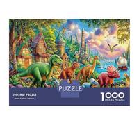 Dinosaur Jigsaw Puzzles for Adults & Kids Age 12 Years Up 1000 Piece Ancient Behemoth Puzzles Home Decoration Challenging Games Fun Details 70x50cm/1000pcs