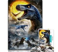 Dinosaur Jigsaw Puzzles for Teenagers 1000 Piece,Educational Games Home Decoration Artists Collection,Fine Art (75x50cm)