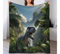 Dinosaur Jurassic Period Throw Blanket 80x90inch(200x230cm) for Couch - Soft, Cozy Plush Blanket, Luxury Microfleece 3D T-Rex Theme Blankets - Hypoallergenic & Silky Smooth Comfort