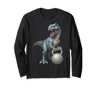 Dinosaur Kettle bell Swing T-Rex Workout Gym Trainer Fitness Long Sleeve T-Shirt