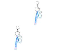 Dinosaur Key Fob, Car Key Fob, Dinosaur Bag Pendant, Children's Key Holder, Key Rings Key Ring Made of Acrylic Metal, Pink, Light 2 Pieces, 16X5X4.5CMx2pcs