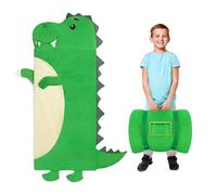 Dinosaur Kids Sleeping Bag-Large Nap Mat for Toddlers Boys 170 x 70cm-Pillow, Mat and Blanket All In One-Soft Children Nap Mat for Sleepovers, Camping & Travel