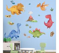 Dinosaur Kids Wall Stickers for Boys: Peel and Stick Volcano Cave Dino Eggs Wall Decals - Wall Art Decor Kids Supplies Ages 1-12 Year