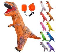 Dinosaur Kigurumi Adult T-Rex Kigurumi Halloween Dinosaur Cosplay Costume Tool Inflatable Disguise Suit Funny Prank Christmas Cultural Festival Halloween Party Event Dinosaur Adult Fan Included